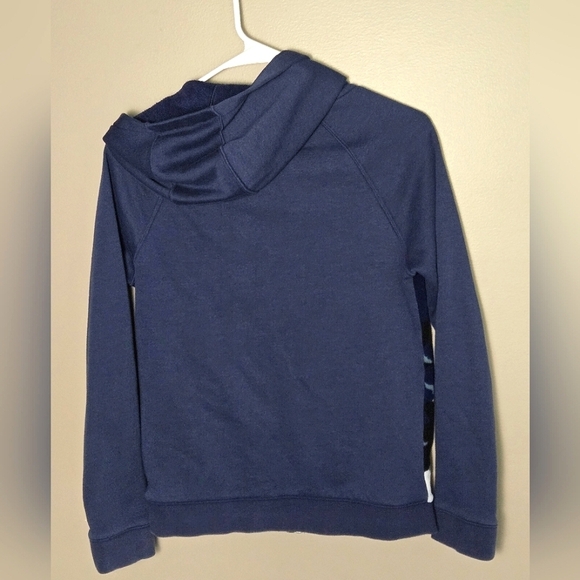 Boy's Nike Full Zip Hooded Fleece Blue Camo Jacket, Size Large - Picture 3 of 4